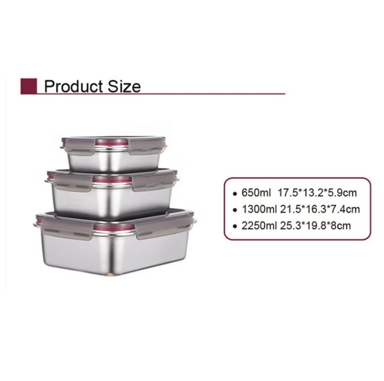 Airtight Stainless Steel Food Storage Container China Suppliers and Factory
