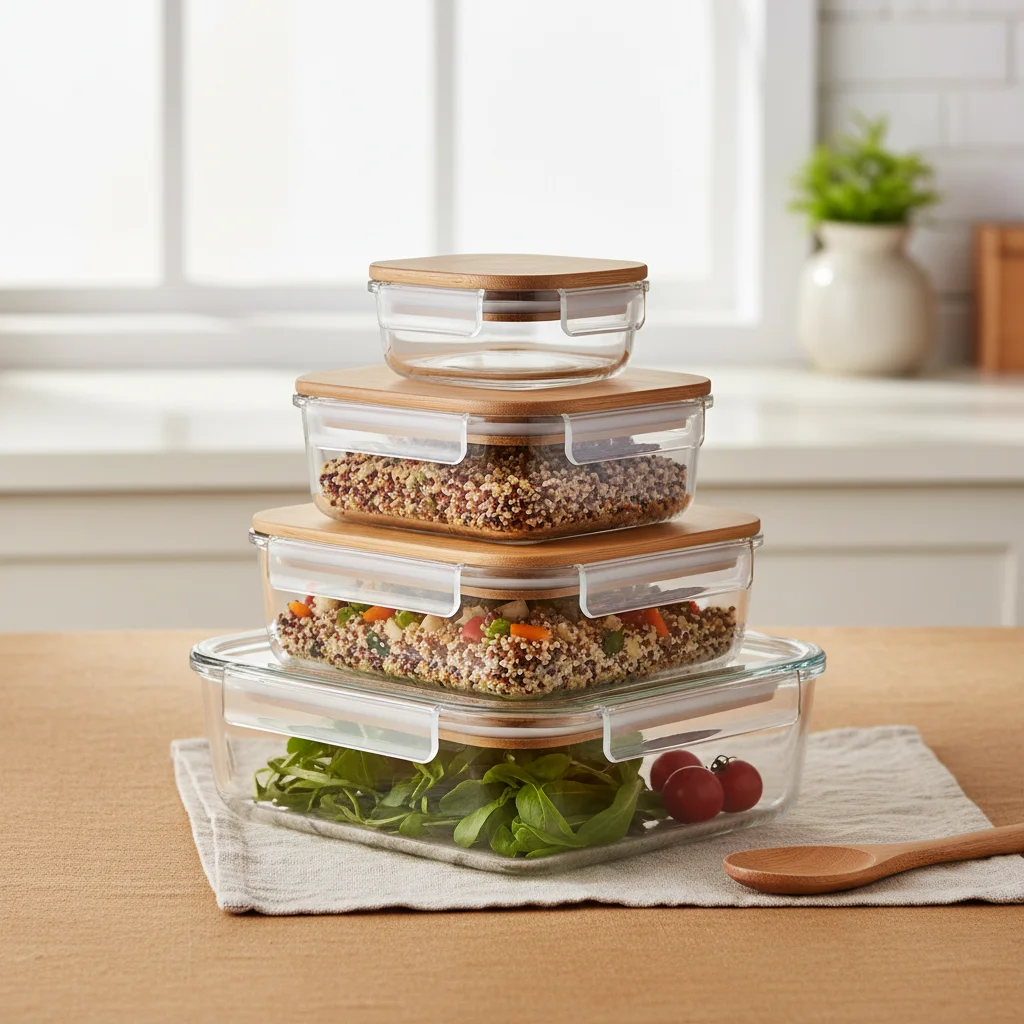 Maximize Freshness with Durable Stacking Glass Food Storage Containers