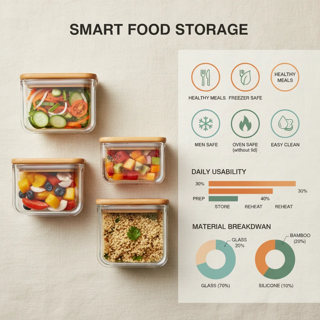 Square Glass Food Storage Solutions