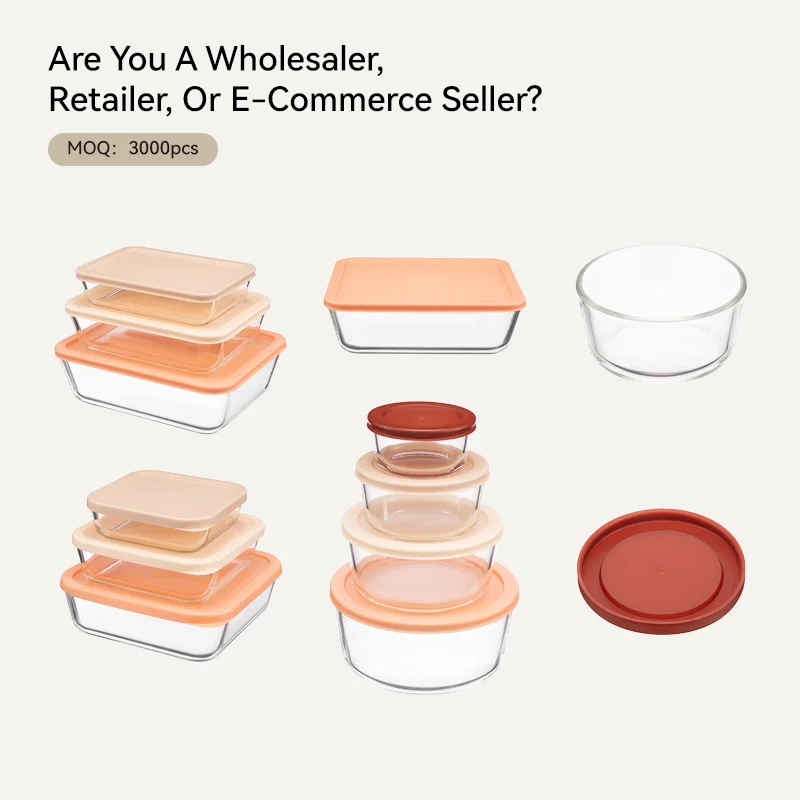 China Simply Store Glass Food Storage Container with Snug Fit Non-Toxic Lids