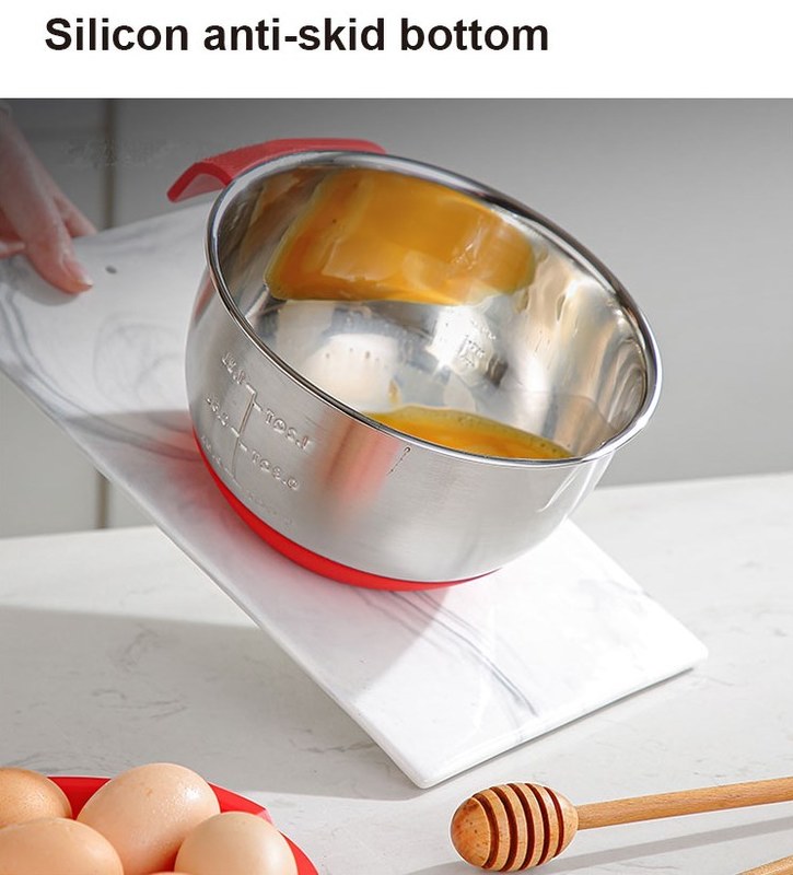 IKOO Stainless Steel Metal Nesting Storage Bowls with Non-Slip Bottoms