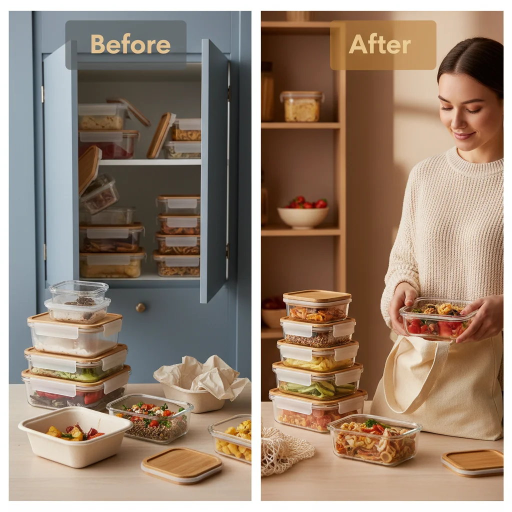 Premium 16 oz glass food storage containers for Sustainable Living