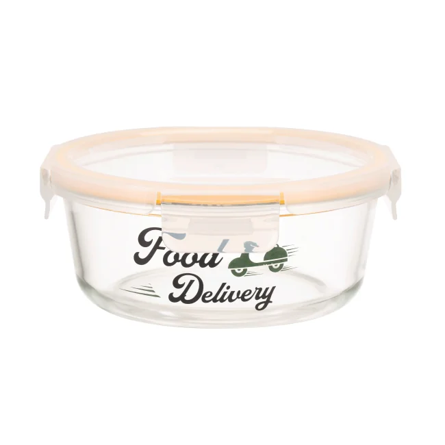 4-Lock Oven Safe Rectangular Custom Glass Food Container with High Borosilicate Glass 2