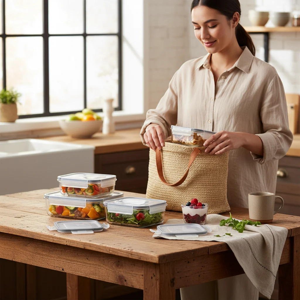 Best genicook glass container food storage for Sustainable Kitchens