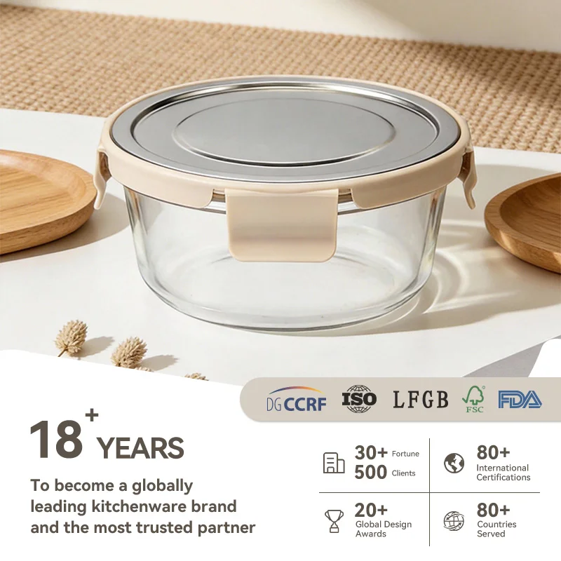 Custom Borosilicate Glass Food Container Suppliers and Factory in China