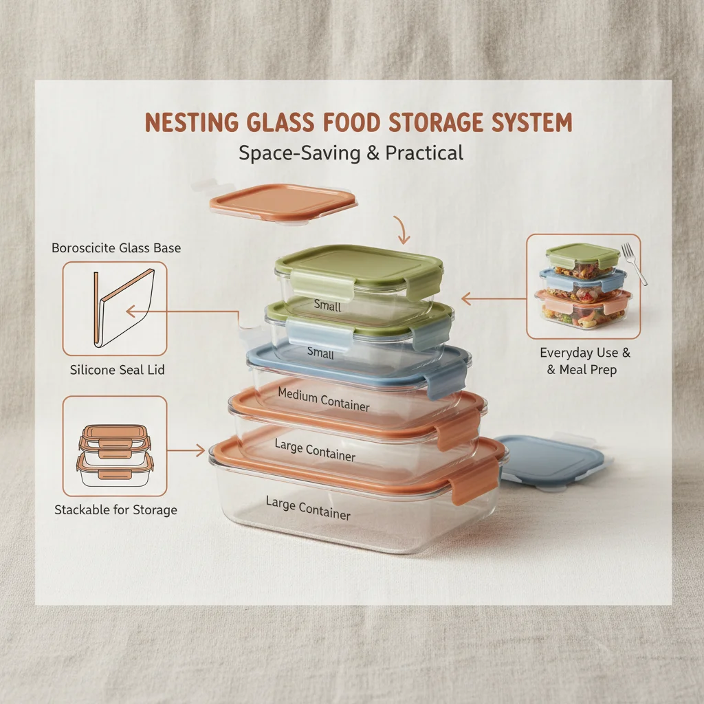 Upgrade Your Kitchen with Durable Nesting Glass Food Storage Containers