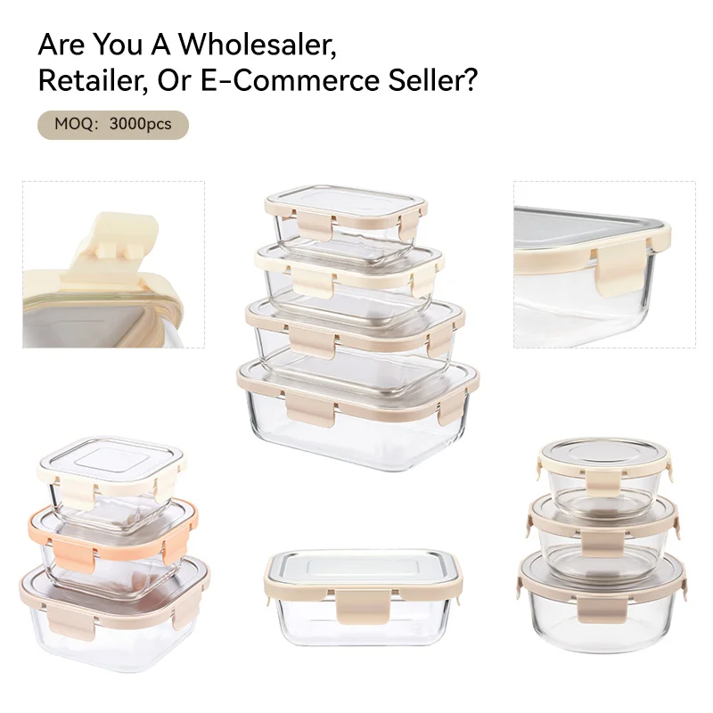 Custom Borosilicate Glass Food Container Suppliers and Factory in China