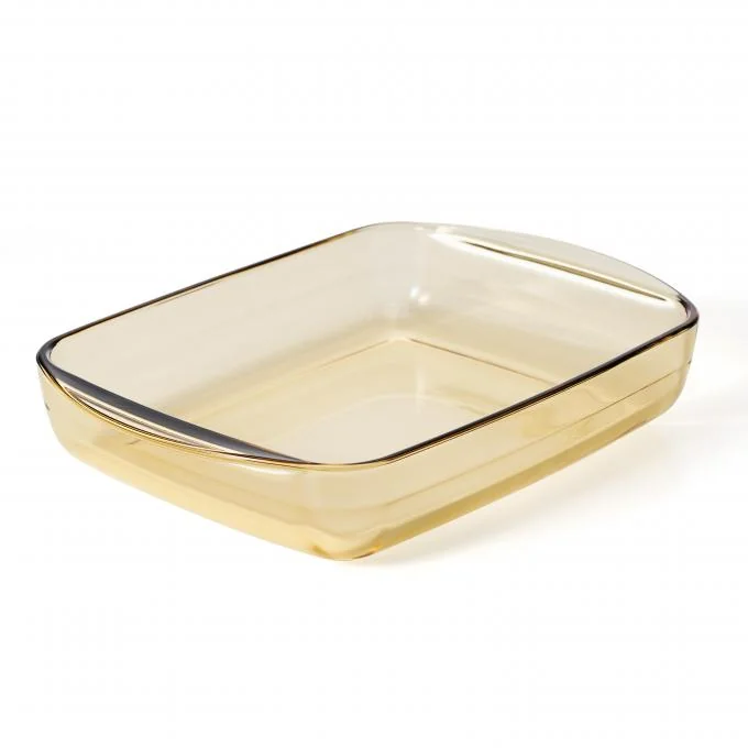 Amber Color High Borosilicate Glass Baking Dish Oven Safe Microwave and Dishwasher Safe Bakeware 1