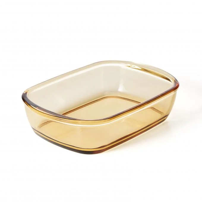 Amber Color High Borosilicate Glass Baking Dish Oven Safe Microwave and Dishwasher Safe Bakeware 2