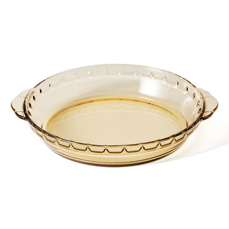 IKOO Amber Color High Borosilicate Glass Baking Dish with Handle