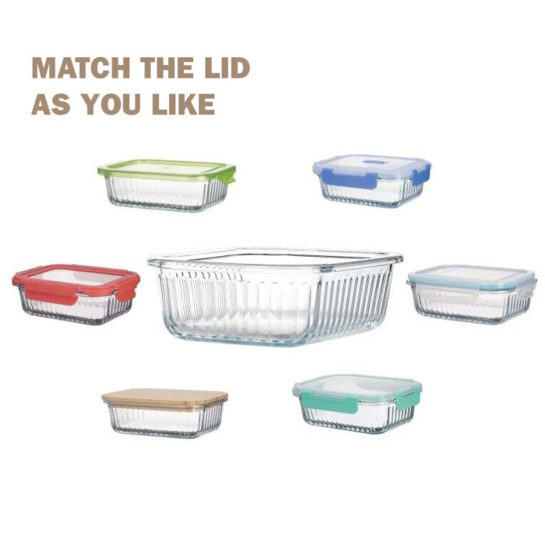 Freezer to Oven Safe Glass Food Container with Airtight Locking Lids