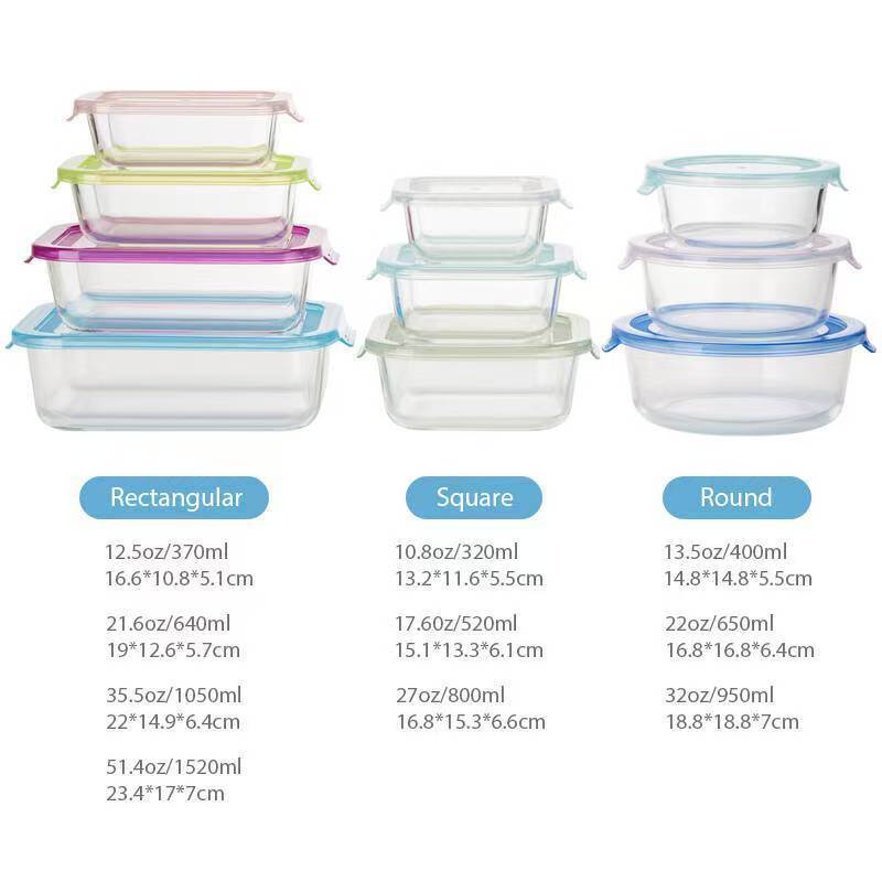 IKOO China Borosilicate Glass Lunch Box for Baking, Serving
