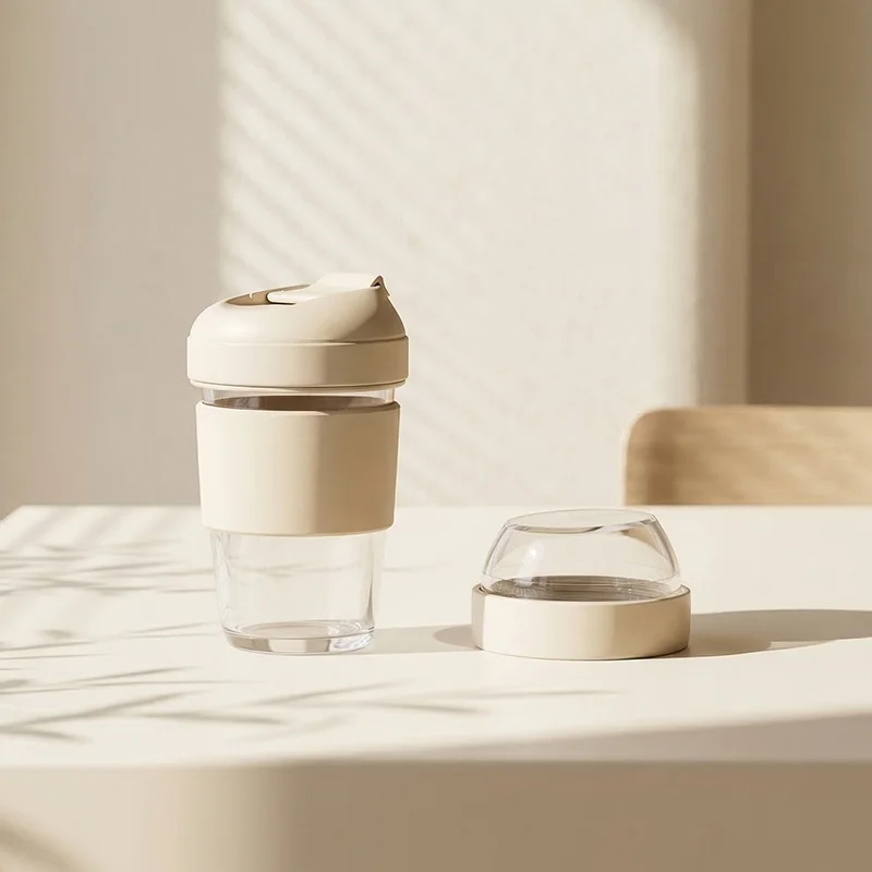 IKOO GLass Yogurt Cup with Granola Separator and Spoon