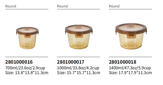 Colored Tinted Borosilicate Glassware Container for Kitchen Use and Food Storage 3