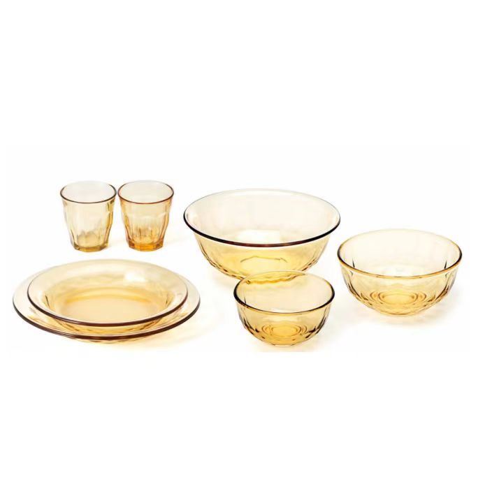 IKOO Amber Glass Food Storage Containers with Airtight Locking Lids