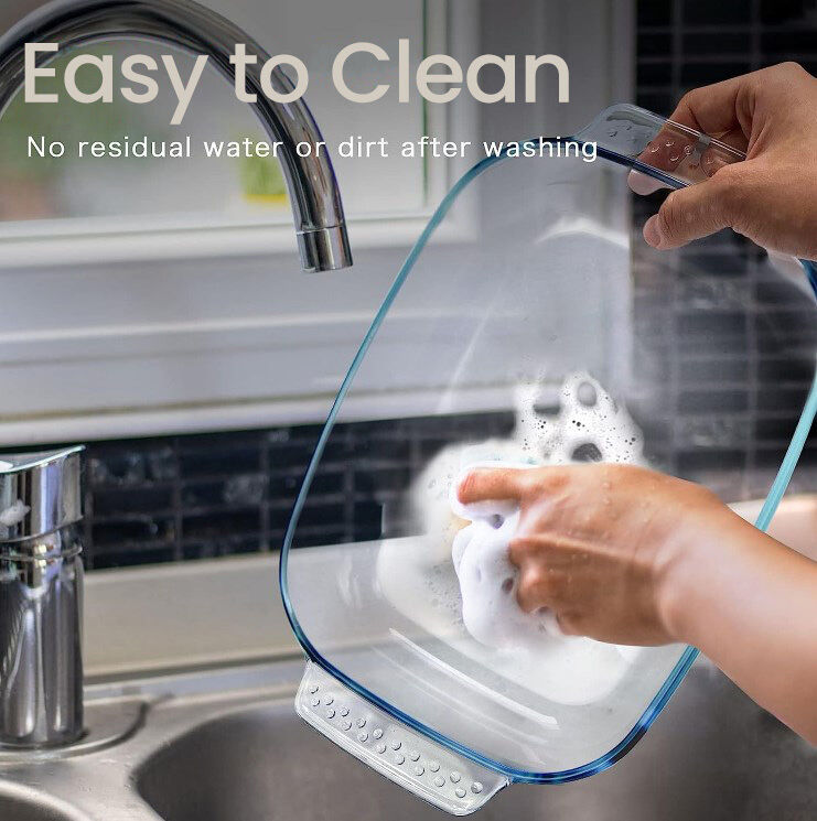 Dishwasher Safe Heat Resistant Eco-Friendly Borosilicate Glass Baking Dish Set with Handle