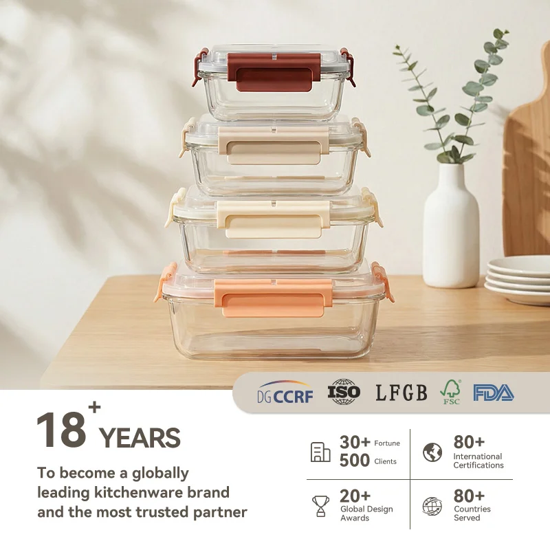 IKOO BPA-free Glass Meal Prep Containers with Lid Manuracturer
