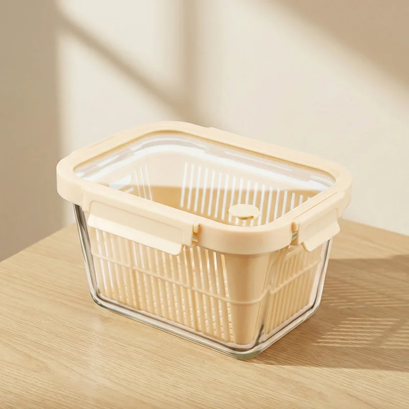 IKOO Stackable Airtight Glass Food Container 1050ml BPA-Free
