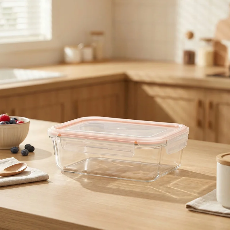IKOO High Borosilicate Glass Food Container with PP Lid Microwave Safe