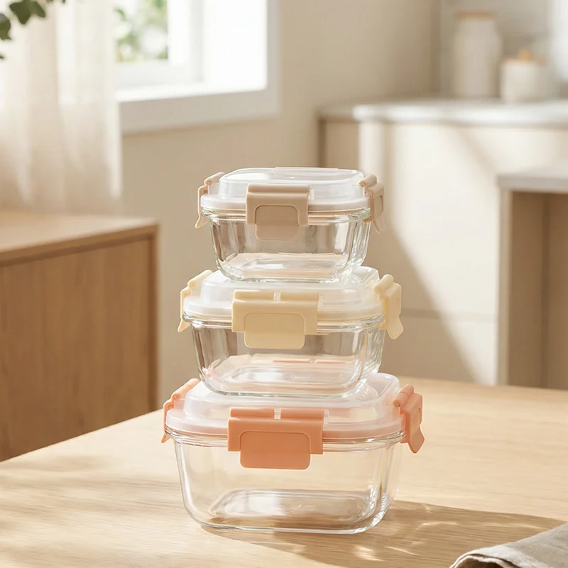 IKOO Borosilicate Glass Food Container 1050ml with Snap Lock Lid Supplier