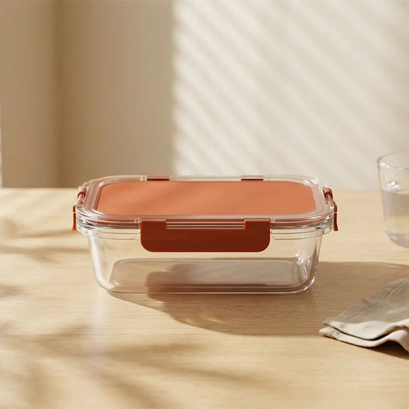 IKOO Double Layer Glass Food Container with Dry-wet Separation