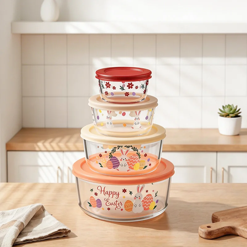 IKOO Bulk Buy Glass Food Storage Containers with Lids