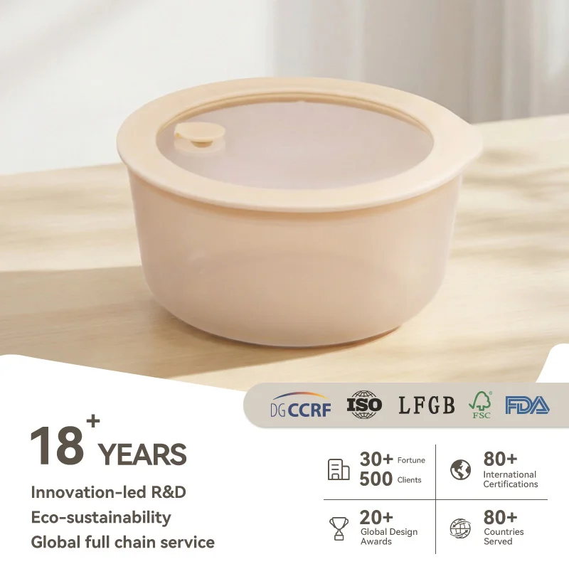 IKOO Color Coating Glass  Food Container with Vented Glass Lid
