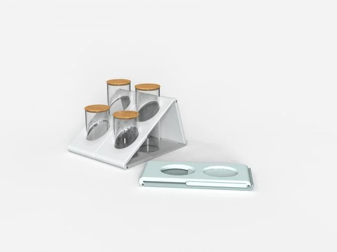 Fullmoon Modular Magnetic Canister Organizer for Kitchen Storage 0