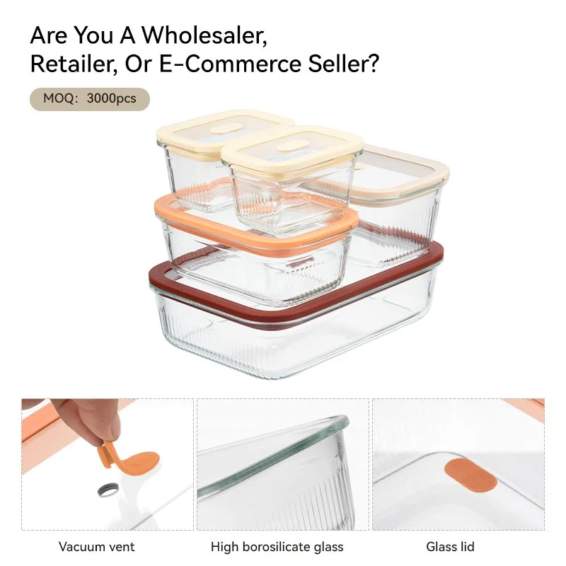 IKOO Nestable Stackable Glass Food Storage Containers Factories