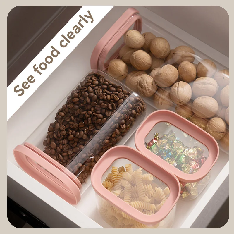 IKOO Airtight Glass Food Storage Jars with Lids for Kitchen & Pantry Organization