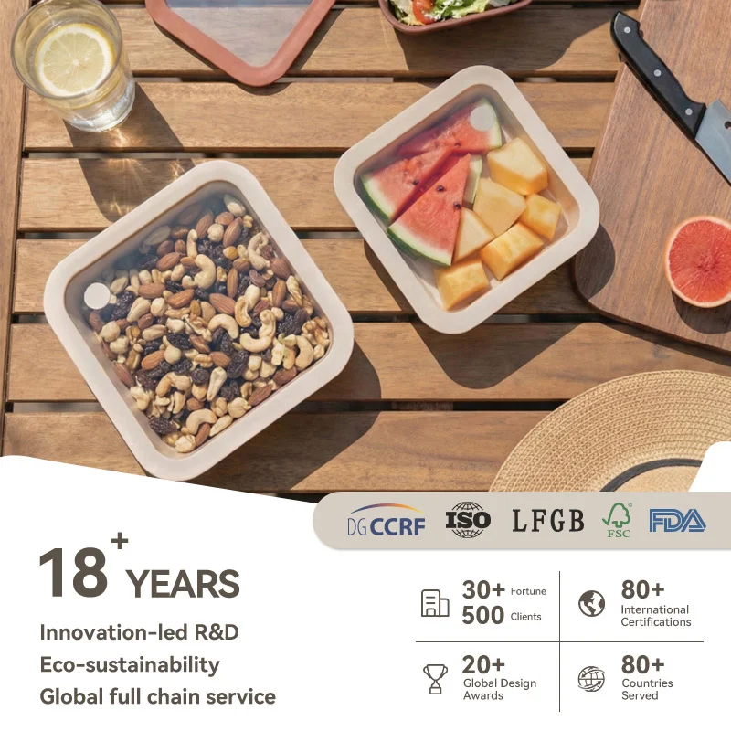 Customizable Color Airtight Lid Thermal Shock Resistant Borosilicate Glass Food Storage Container