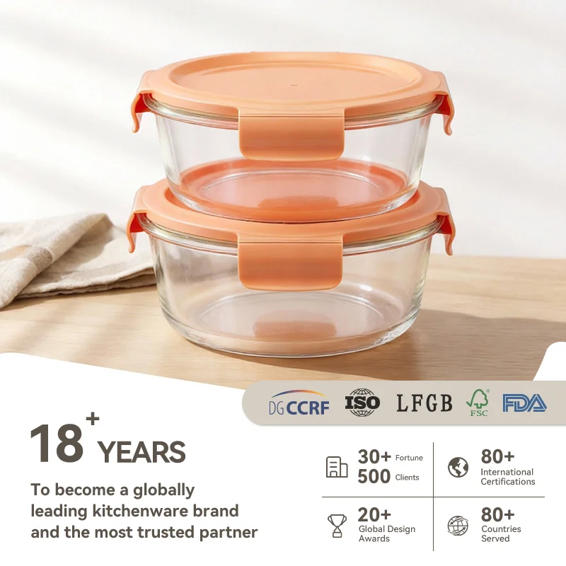 OEM/ODM Airtight & Leak Proof Lunch Box Glass with Lid