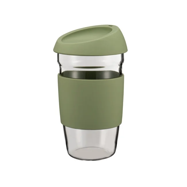 High borosilicate glass coffee cup and table mug with 250ml, 350ml, and 450ml capacities, BPA-free and leak-proof 0