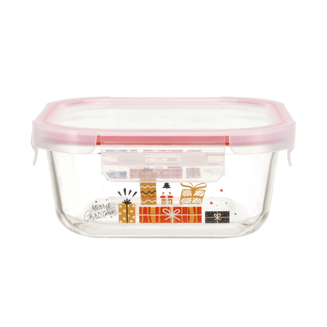 IKOO Decorative Meal Prep Food Container Set with Snap Airtight Lid
