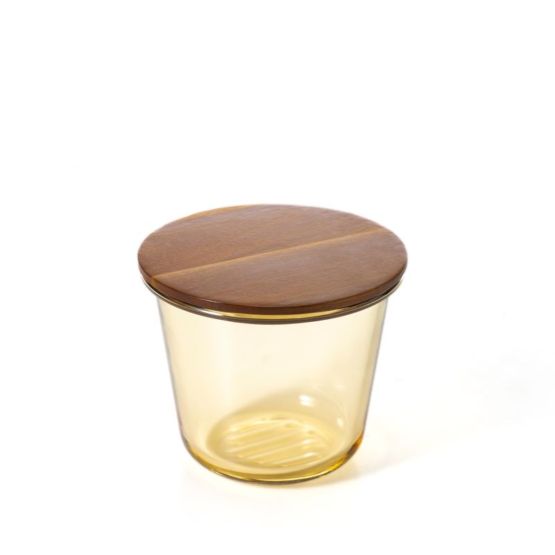 IKOO Wholesale High Borosilicate Glass Food Container with Acacia Wood Lid