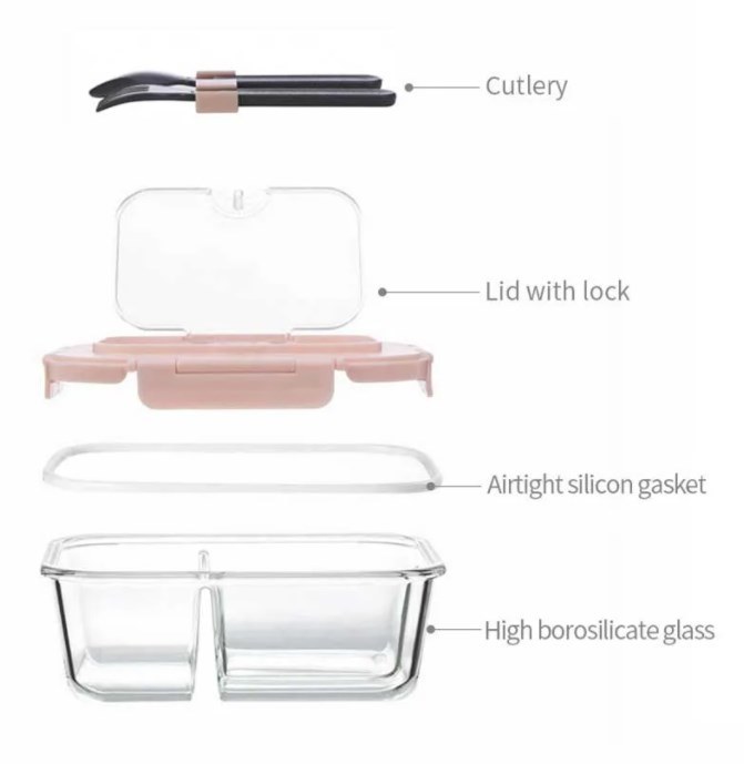 High Borosilicate Glass Fresh Keeping Box with BPA-Free PP Lid