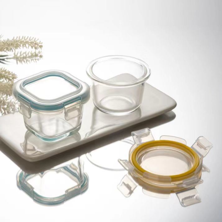 IKOO Leak Proof Glass Baby Food Container with Lids