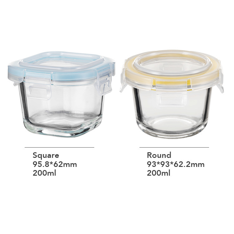 IKOO Leak Proof Glass Baby Food Container with Lids