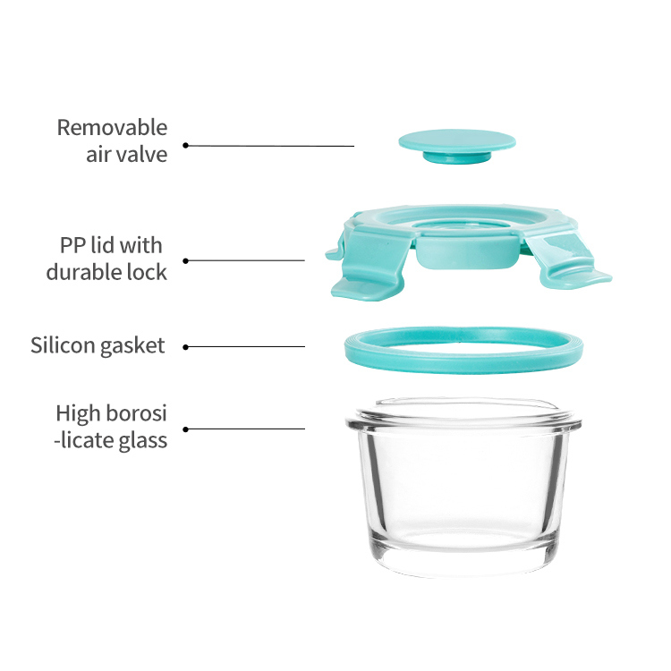 IKOO Good Grips Smart Seal Leakproof Mini Glass Airtight Container Set