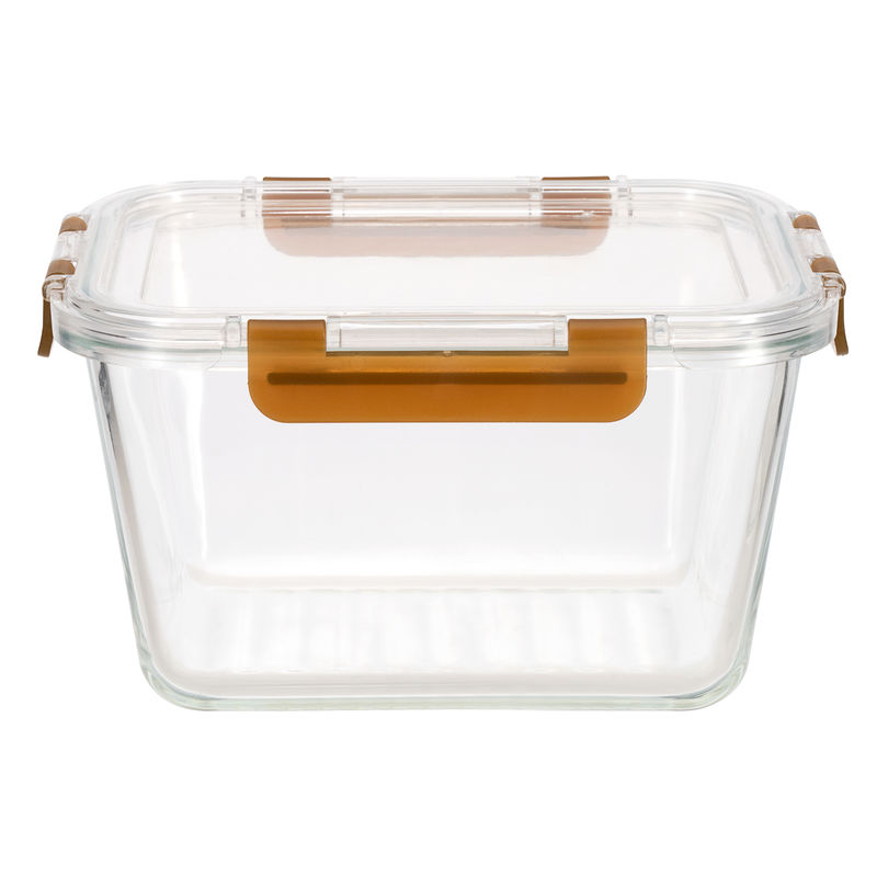 IKOO Large Rectangular Glass Food Container with Sliding Vent Lid