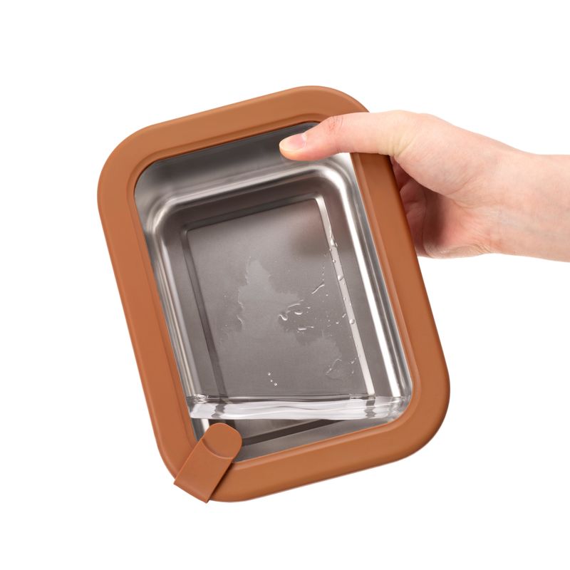 IKOO Plastic-Free Stainless Steel Lunch Box with Glass Lid