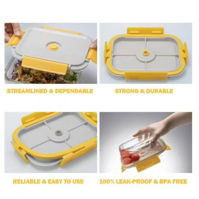 IKOO 370ml 640ml 1505ml Vacuum Glass Food Container -40℃ to 560℃ 1