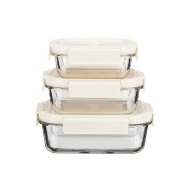 IKOO 370ml 640ml 1505ml Vacuum Glass Food Container -40℃ to 560℃