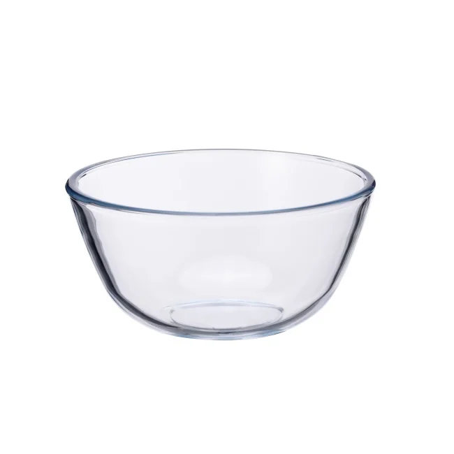 IKOO 4200ml Borosilicate Glass Mixing Bowl with PP Lid, Oven Safe to 560°C 0