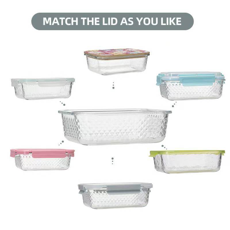 IKOO Airtight Borosilicate Glass Food Storage Container with BPA Free PP Lid