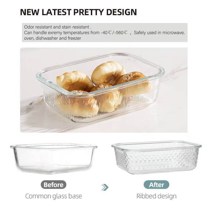IKOO Airtight Borosilicate Glass Food Storage Container with BPA Free PP Lid