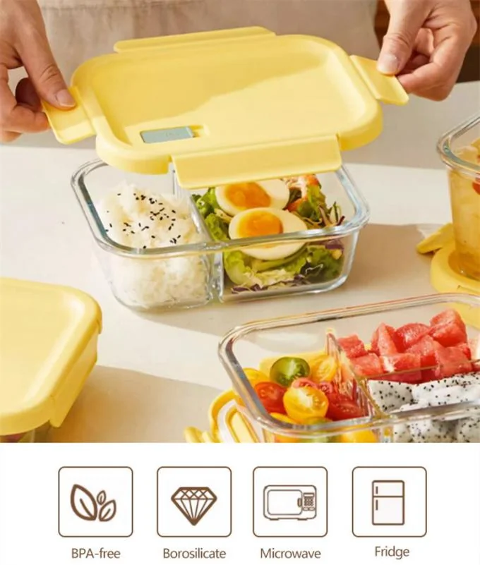 IKOO Airtight & Leakproof Borosilicate Glass Food Storage Container – Microwave/Oven/Freezer Safe & BPA Free for Meal Prep 0