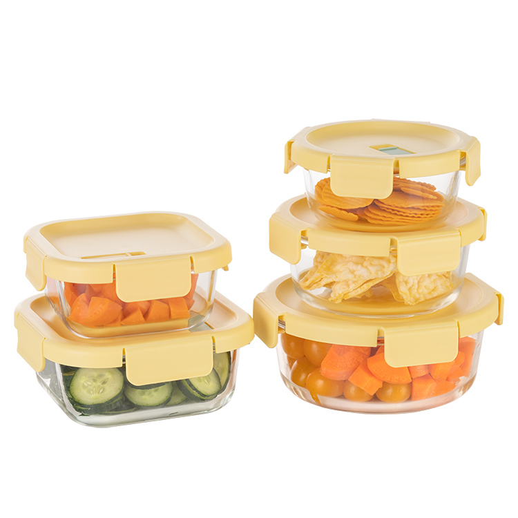 IKOO Airtight & Leakproof Borosilicate Glass Food Storage Container with Vent Lid
