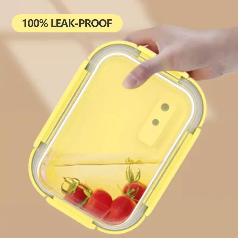 IKOO Airtight & Leakproof Borosilicate Glass Food Storage Container with Vent Lid
