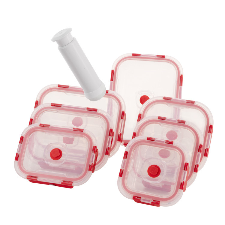IKOO Vacuum Glass Food Container with Lid for Food Freshness Preservation
